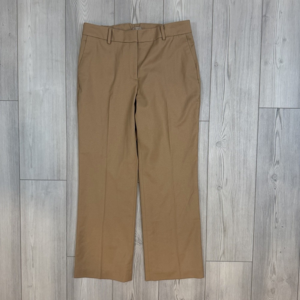 NWT Talbots Womens 12P 12 Petite‎ Woven In Italy Brown Wool Lined Pants Trouser